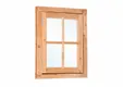 Douglas draairaam met enkelglas - buitenmaat 90x105cm incl. RVS raambeslag
