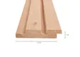 Dubbel Rhombus profiel Douglas hout 19x130mm (werkend 19x120mm) geschaafd