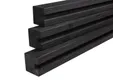 Sleufpaal Douglas hout (eindpaal) 110x110mm zwart geïmpregneerd (gedompeld)