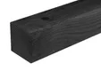 Paal Douglas hout 100x100mm fijnbezaagd zwart geïmpregneerd (gedompeld)