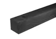 Paal Douglas hout 100x100mm fijnbezaagd zwart geïmpregneerd (gedompeld)