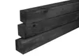 Paal Douglas hout 120x120mm fijnbezaagd zwart geïmpregneerd (gedompeld)