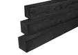 Paal Douglas hout 150x150mm fijnbezaagd zwart geïmpregneerd (gedompeld)