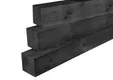 Paal Douglas hout 200x200mm fijnbezaagd zwart geïmpregneerd (gedompeld)