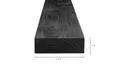 Balk Douglas hout 50x150mm fijnbezaagd zwart (gedompeld)