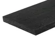 Potdekselplank Douglas hout 22x200mm bezaagd zwart geïmpregneerd (gedompeld) 