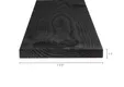Potdekselplank Douglas hout 22x200mm bezaagd zwart geïmpregneerd (gedompeld) 