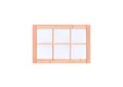 Douglas vast raam gehard dubbelglas - buitenmaat 84,4x126,2cm