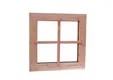 Vast raam Douglas hout buitenmaat 66,4x66,4cm dubbel glas zonder kozijn 