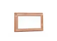 Vast raam Douglas hout buitenmaat 71,2x39cm met melkglas zonder kozijn
