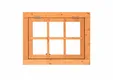 Douglas uitzetraam met enkelglas - buitenmaat 90x70cm incl. RVS raambeslag