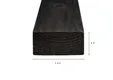 Regel Douglas hout 50x100mm fijnbezaagd zwart geïmpregneerd (gedompeld) 