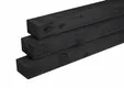 Regel Douglas hout 50x75mm fijnbezaagd zwart geïmpregneerd (gedompeld) 