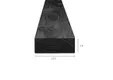 Balk Douglas hout 70x150mm fijnbezaagd zwart geïmpregneerd (gedompeld)