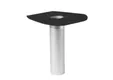 EPDM dakdoorvoer onderuitloop ø63x300mm zwart - aluminium buis