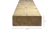 Balk Vuren 75x200mm (70x195mm netto) geschaafd geïmpregneerd