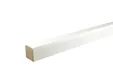 Glaslat F1 Meranti 17x17mm (rechthoekig met 1 afgeronde hoek) 80mu wit gegrond per 10 stuks