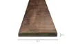 Plank Azobé of Angelim Vermelho 20x200mm bezaagd