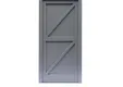 Deur Meranti buitenmaat 109x221cm met RVS deurbeslag gegrond