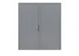 Dubbele deur Meranti buitenmaat 202x221cm met RVS deurbeslag gegrond