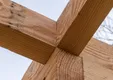 Hoekpaal Douglas hout 150x150mm fijnbezaagd (tbv ringbalk van 70mm dik)