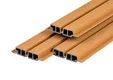 Dubbel Rhombus profiel houtcomposiet 33x170mm (werkend 140mm) | Cedar (lichtbruin) 