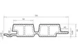 Dubbel Rhombus profiel houtcomposiet 33x170mm (werkend 140mm) | Cedar (lichtbruin) 