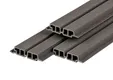 Dubbel Rhombus profiel houtcomposiet 33x170mm (werkend 140mm) | Donkergrijs