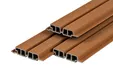 Dubbel Rhombus profiel houtcomposiet 33x170mm (werkend 140mm) | Teak (warmbruin)