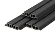 Dubbel Rhombus profiel houtcomposiet 33x170mm (werkend 140mm) | Zwart