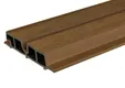 Dubbel rhombus profiel houtcomposiet 30x158mm (werkend 140mm) Teak