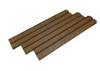 Dubbel rhombus profiel houtcomposiet 30x158mm (werkend 140mm) walnoot