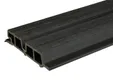 Dubbel rhombus profiel houtcomposiet 30x158mm (werkend 140mm) zwart