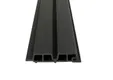 Dubbel rhombus profiel houtcomposiet 30x158mm (werkend 140mm) zwart