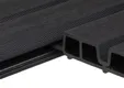 Dubbel rhombus profiel houtcomposiet 30x158mm (werkend 140mm) zwart