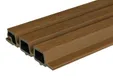 Triple rhombus profiel houtcomposiet 30x160mm (werkend 140mm) Teak