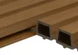 Triple rhombus profiel houtcomposiet 30x160mm (werkend 140mm) Teak