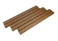 Triple rhombus profiel houtcomposiet 30x160mm (werkend 140mm) Teak