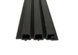 Triple rhombus profiel houtcomposiet 30x160mm (werkend 140mm) zwart