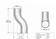 Sprongbocht zink ø80mm h.o.h. 50mm t.b.v. HWA-buis ø80mm