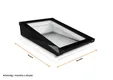 Lichtstraat Daklicht met HR++ isolatieglas - 91,5-225cm breed | Zwart RAL9005