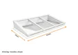 Lichtstraat Lessenaarsdak Grenen met 3 vaks HR++ isolatieglas | Wit RAL 9010
