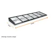Lichtstraat Lessenaarsdak Grenen met 6 vaks HR++ isolatieglas | Antraciet RAL 7016