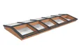 Lichtstraat Zadeldak Douglas met 10 vaks veiligheidsglas - 404,2cm breed | Antraciet RAL 7016