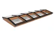 Lichtstraat Zadeldak Douglas met 10 vaks veiligheidsglas - 404,2cm breed | Zwart RAL 9005