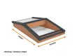 Lichtstraat Zadeldak Douglas met 2 vaks veiligheidsglas - 76,2cm breed | Antraciet RAL 7016