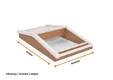 Lichtstraat Zadeldak Douglas met 2 vaks veiligheidsglas - 76,2cm breed | Wit RAL 9010