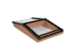 Lichtstraat Zadeldak Douglas met 2 vaks veiligheidsglas - 76,2cm breed | Zwart RAL 9005