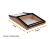 Lichtstraat Zadeldak Douglas met 2 vaks veiligheidsglas - 76,2cm breed | Zwart RAL 9005