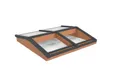 Lichtstraat Zadeldak Douglas met 4 vaks veiligheidsglas - 158,2cm breed | Antraciet RAL 7016